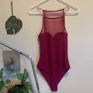 Lace and mesh bodysuit. NWOT